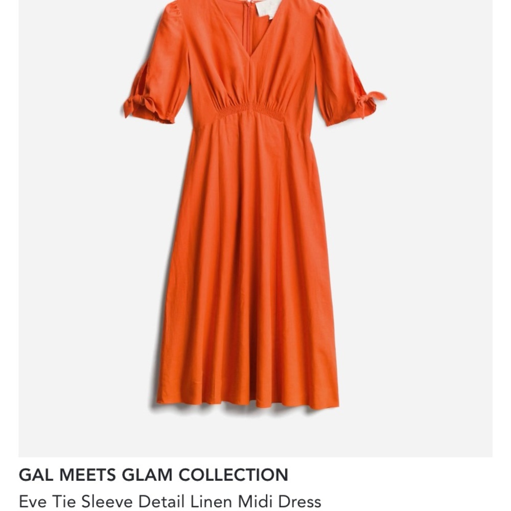 Gal Meets Glam linen midi dress